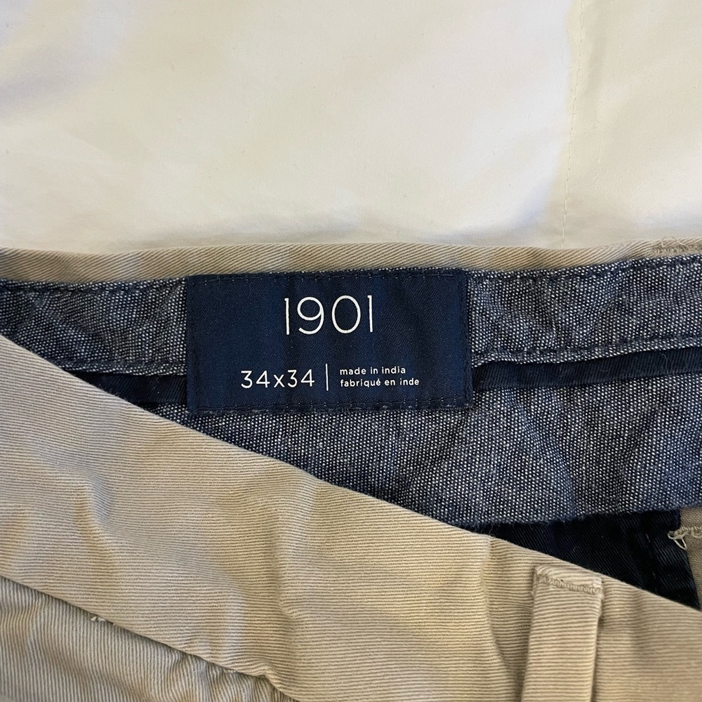 Men’s 1901 34/34 Basic Khaki Pants with Stretch. Slim/Skinny Type Fit - Picture 9 of 10